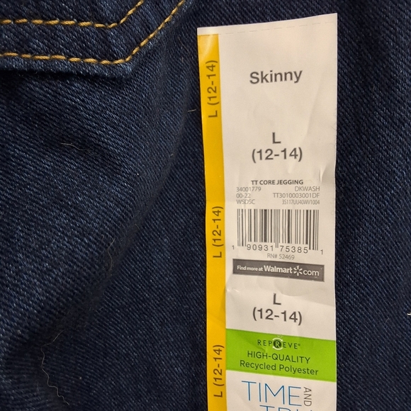 Time and Tru Blue Skinny Jeans Classic Style - Picture 4 of 16